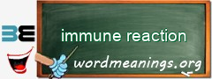 WordMeaning blackboard for immune reaction